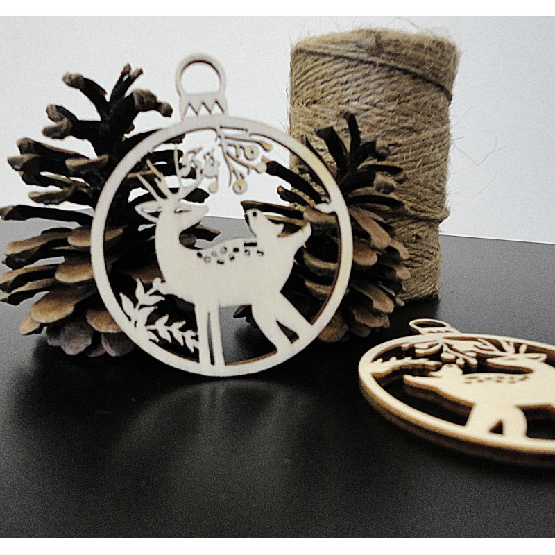 Jelenček vianočná ozdoba z dreva, rozmer: 79x90...