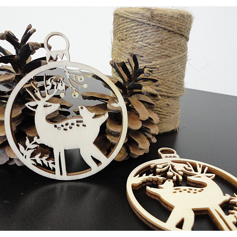 Jelenček vianočná ozdoba z dreva, rozmer: 79x90...