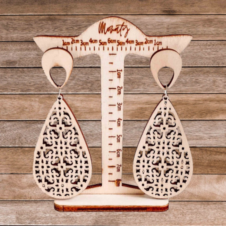 Drevené visiace náušnice JULIEN - MONATY | SENTOP  N001