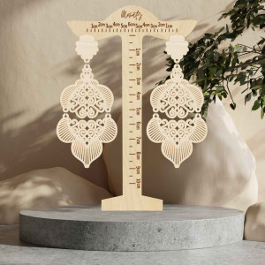 Monaty náušnice z dreva Aurora | SENTOP N010 2