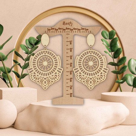 Drevené visiace náušnice AVENTIS - MONATY | SENTOP N002