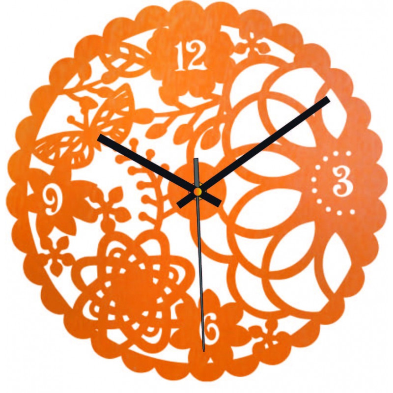 Drevené hodiny na stenu motýlia lúka - FORSED