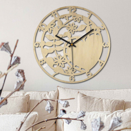 Drevené hodiny na stenu príroda - ORTORIK