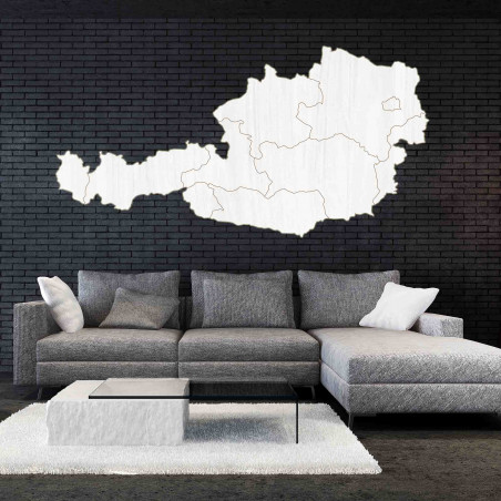 Drevená mapa na stenu Rakúsko - 10 ks | SENTOP M008