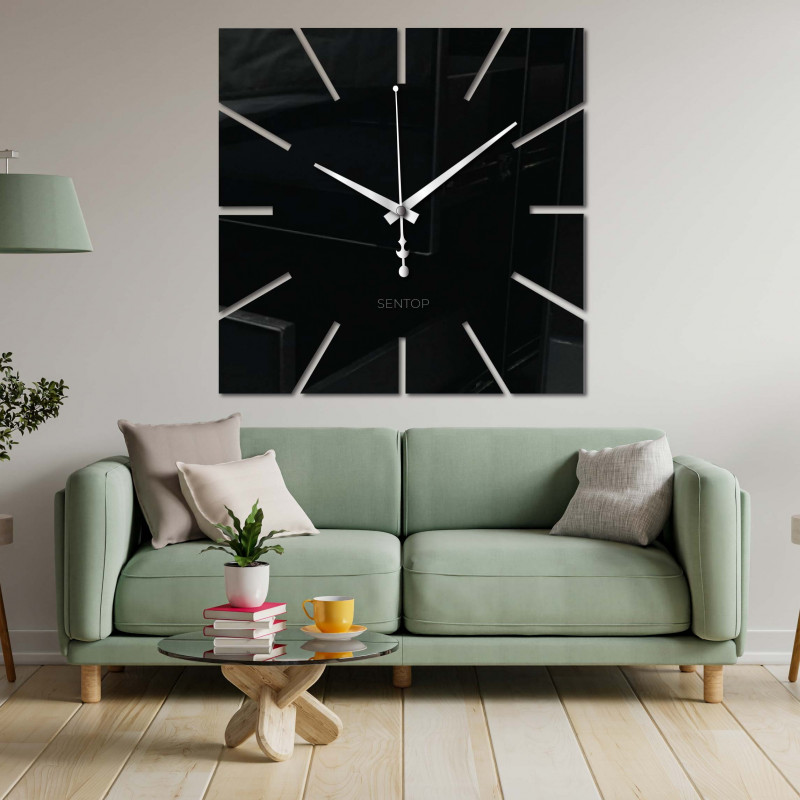 Nástenné hodiny minimalistický štvorcový dizajn - KAVARDI