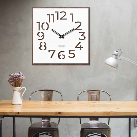 Drevené hodiny na stenu - Sentop | HDFK024 | orech wenge