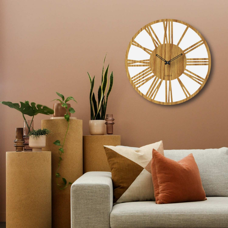 Nástenné drevené hodiny rímske číslice - Sentop...