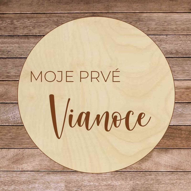 Drevený míľnik - Moje prvé Vianoce 1 ks