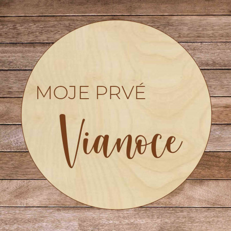 Drevený míľnik - Moje prvé Vianoce 1 ks