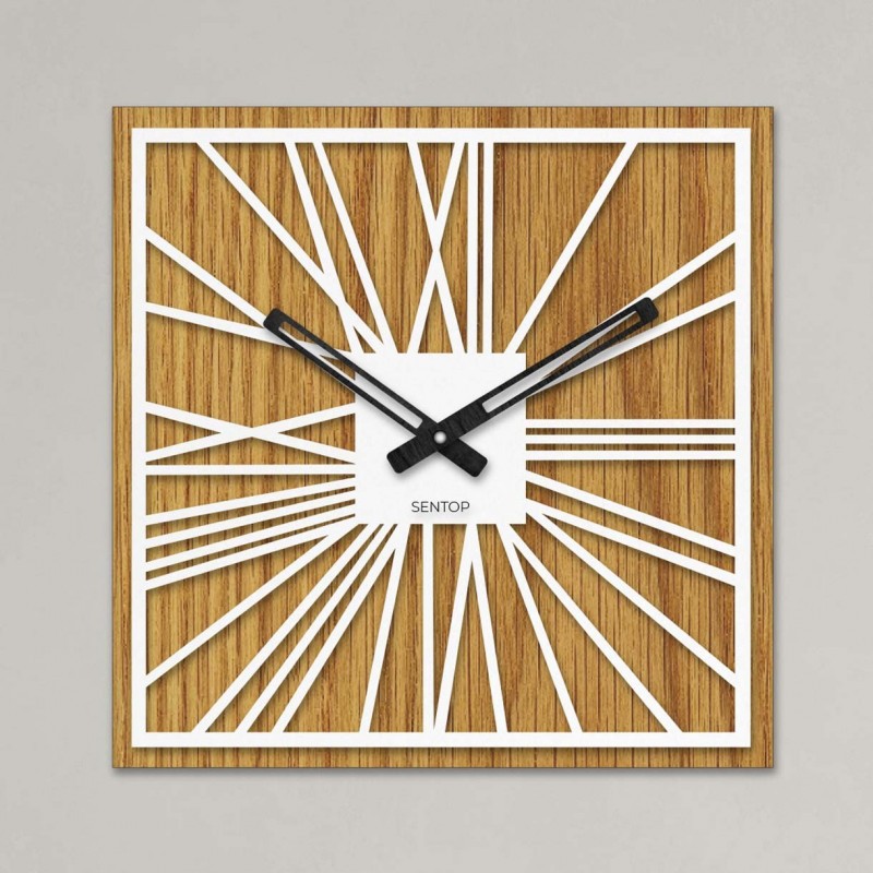 Drevené hodiny na stenu - Sentop | HDFK031 | dub