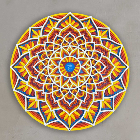 Drevená Mandala na stenu s energiou feng shui | až 90 x 90 cm