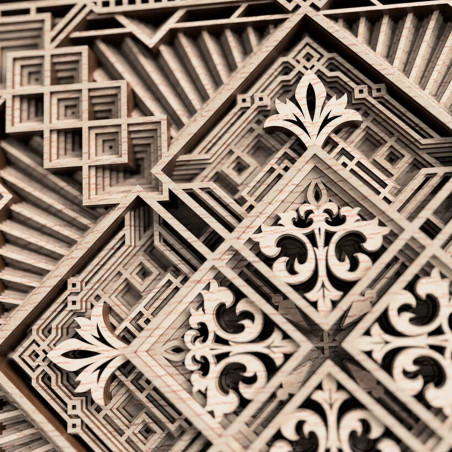 Exkluzívny obraz na stenu mandala 3D štvorec - KREJDER