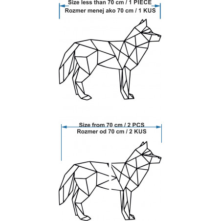 Geometrický obraz na stenu vlk - ROKY