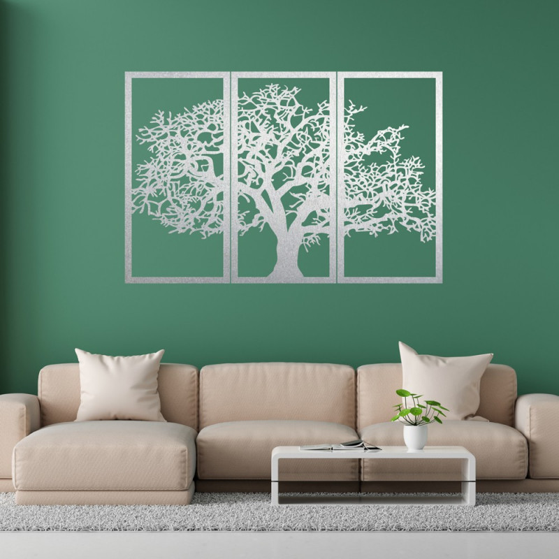 Drevený nástenný obraz Strom života: Sada 3 panelov