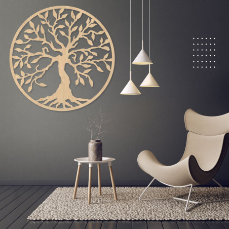 Drevený obraz strom života v kruh Drevený obraz strom života v kruh