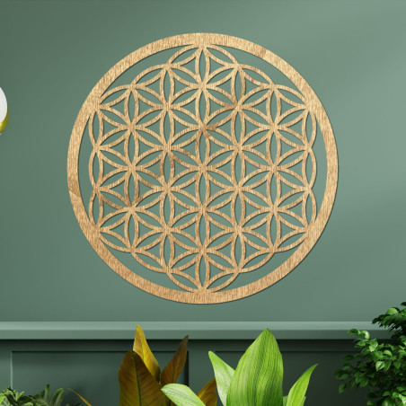 Mandala drevený obraz na stenu - Kvet života Mandala drevený obraz na stenu - Kvet života