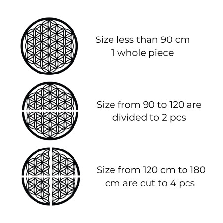 Mandala drevený obraz na stenu - Kvet života