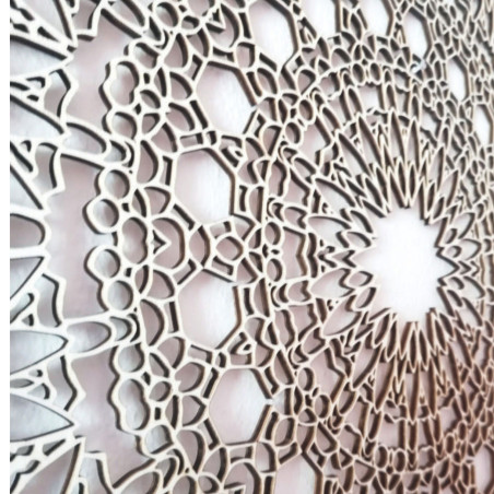 Drevená mandala na stenu - Poet