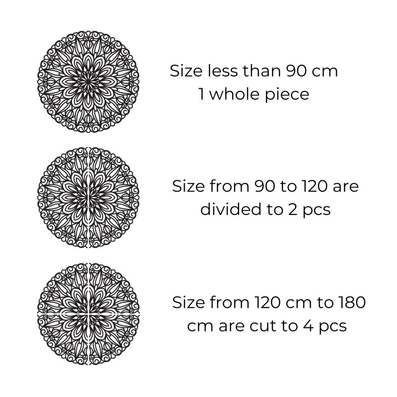 Vyrezávaná drevená mandala na stenu kvet času -...