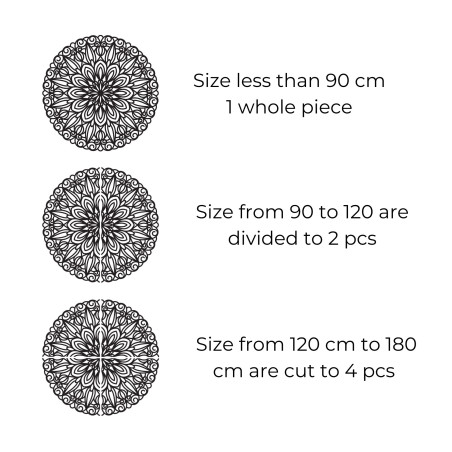 Vyrezávaná drevená mandala na stenu kvet času - ORIN