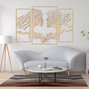 Obraz na stenu - Tváre a stromy znázorňujú spojenie medzi človekom a prírodou 2