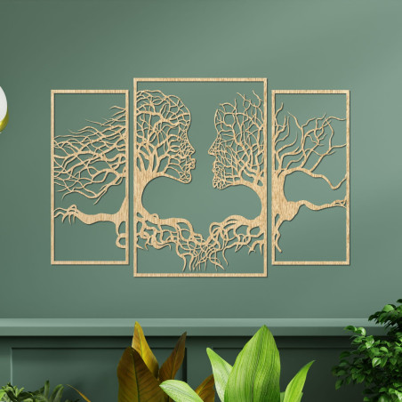 Drevený obraz na stenu Žena a Muž - SRDCE