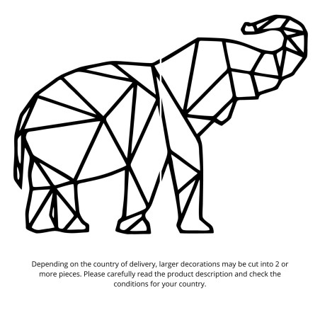 Geometrický obraz na stenu slon - MALRVIN