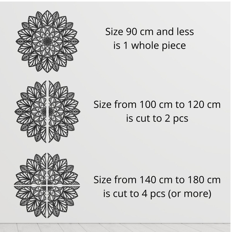 Drevená mandala na stenu kvet života - FRIHETI