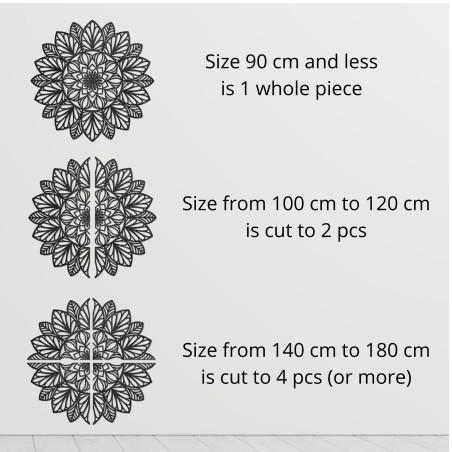 Drevená mandala na stenu kvet života - FRIHETI