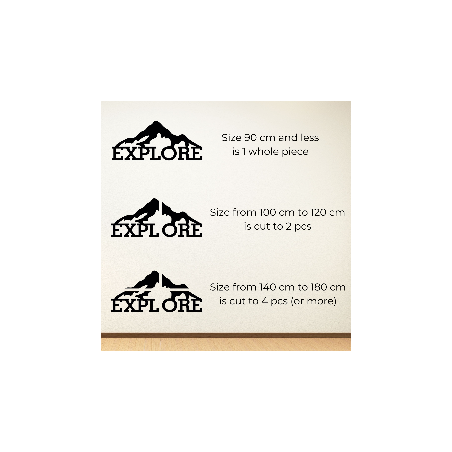 Vyrezávaný obraz z dreva hory - EXPLORE