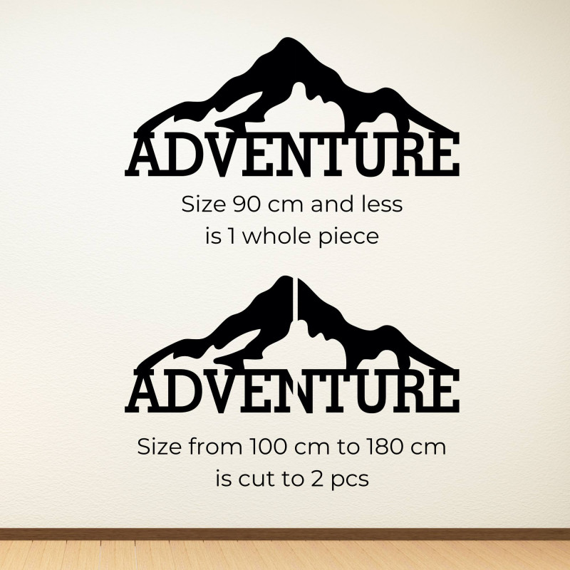 Vyrezávaný drevený obraz na stenu hory - ADVENTURE