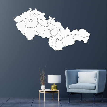 Drevená mapa Slovensko a Česko - PUZZLE