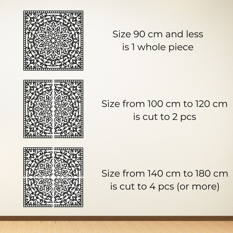 Drevená mandala na stenu štvorec - SYRRENA