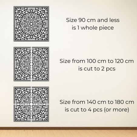 Drevená mandala na stenu štvorec - SYRRENA