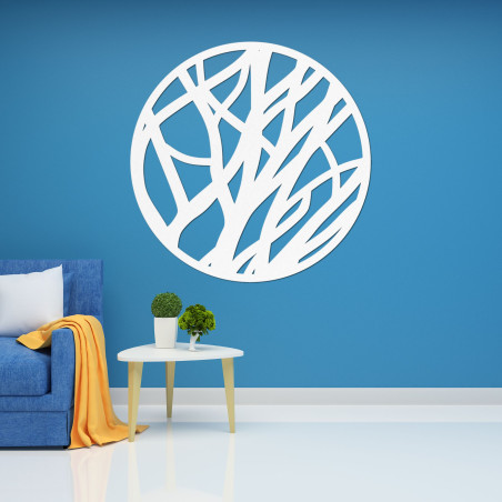 Drevený obraz na stenu kruh - FOGO