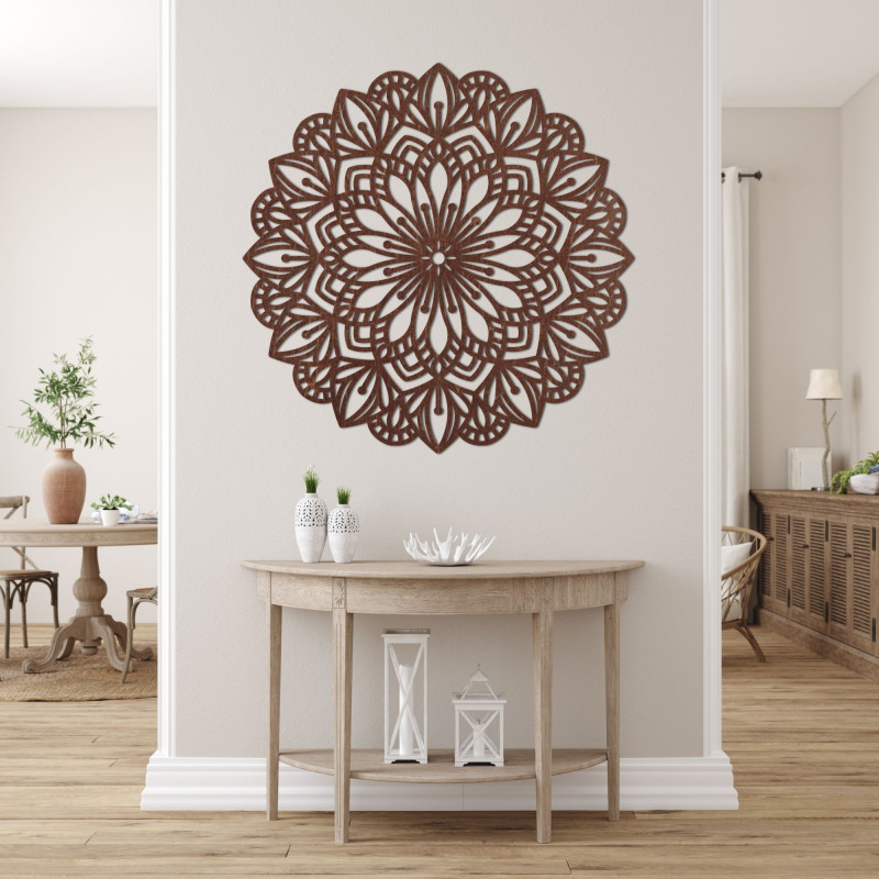 Drevená mandala na stenu kvet esencie - ESSENTIA
