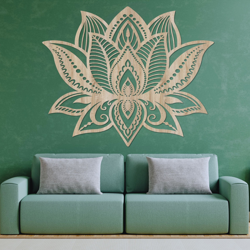 Drevená dekorácia na stenu mandala - FLORALIS