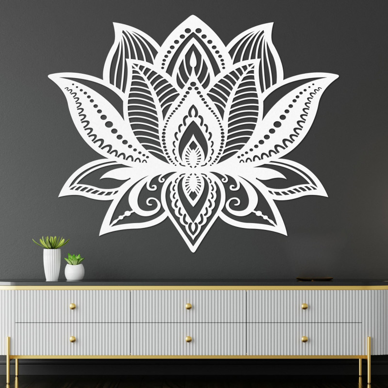 Drevená dekorácia na stenu mandala - FLORALIS