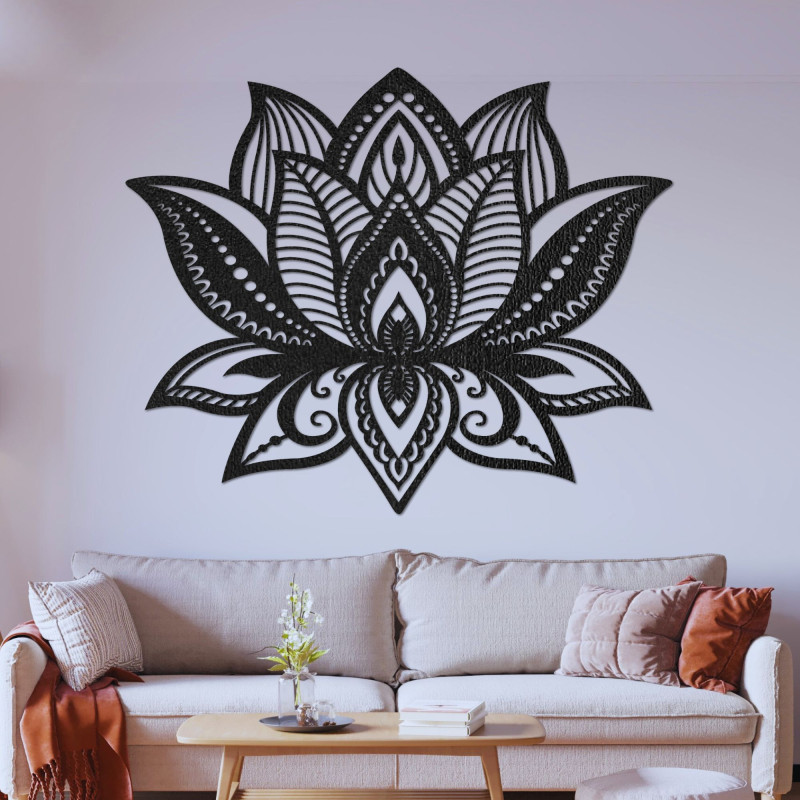 Drevená dekorácia na stenu mandala - FLORALIS