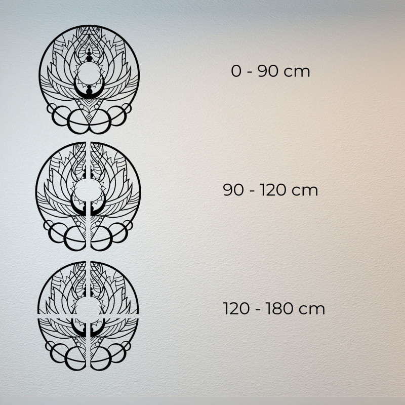 Umelecká drevená dekorácia mandala kvet a slnko...