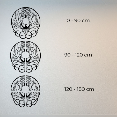 Umelecká drevená dekorácia mandala kvet a slnko - FLORISOLUS