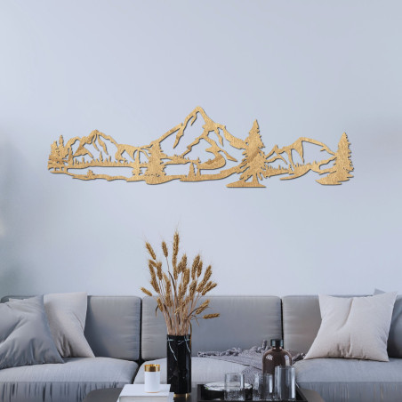 Drevená dekorácia na stenu les hôr - MONTIS