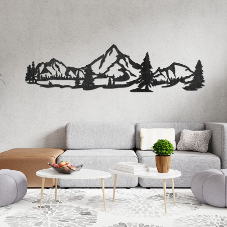 Drevená dekorácia na stenu les hôr - MONTIS