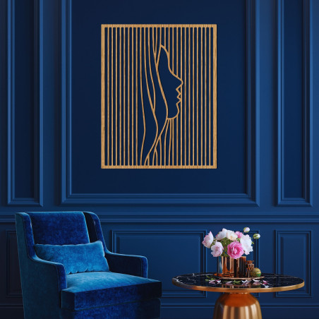 Dizajnová drevená dekorácia ilúzia tváre - FACIEI