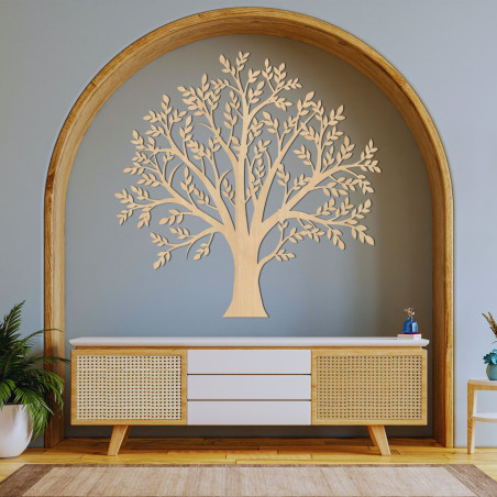 Vyrezávaná drevená dekorácia strom rodiny - FAMILIAE