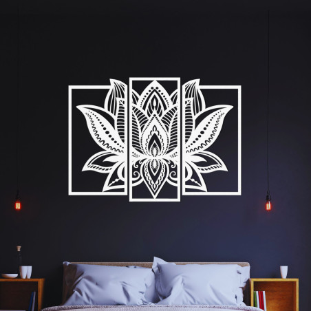 Pôsobivá drevená dekorácia lotosový kvet - PURUS