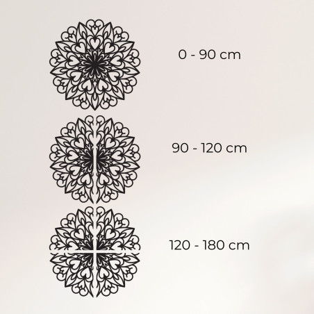 Vyrezávaná mandala, drevená dekorácia na stenu - FARLIKT