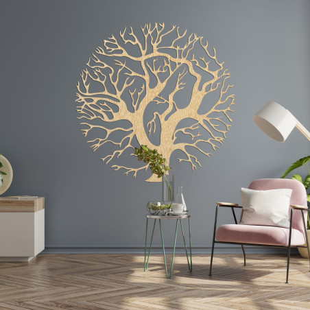 Drevený obraz na stenu strom v kruhu - ZITNAK
