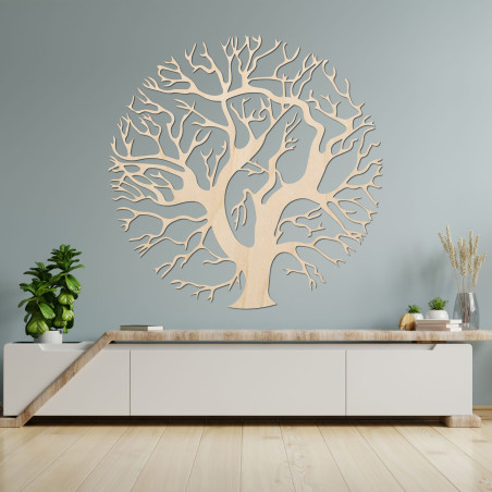 Drevený obraz na stenu strom v kruhu - ZITNAK
