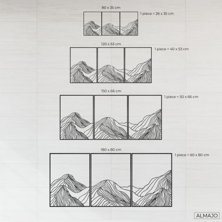 Drevený obraz horská panoráma - WILRED